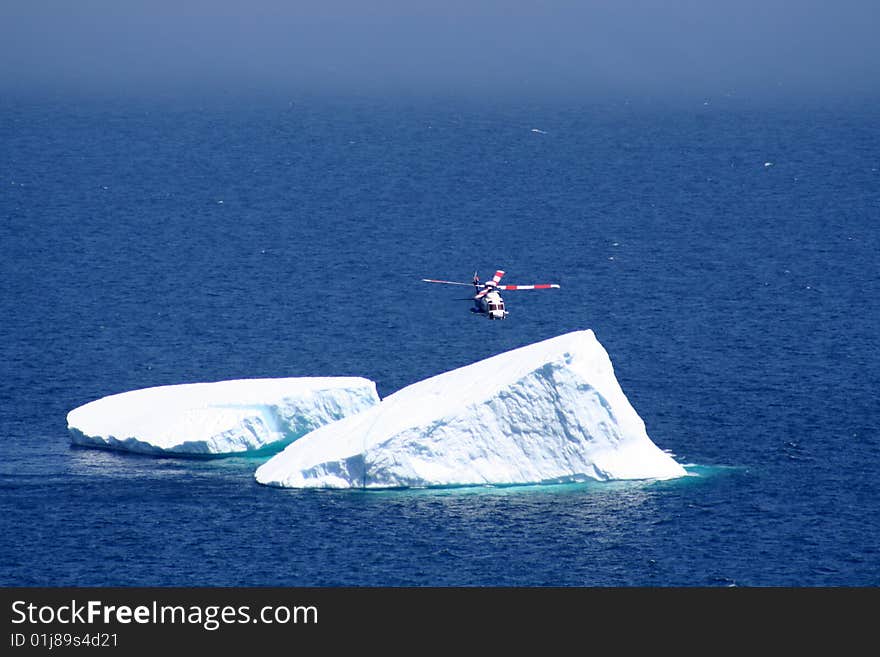 Icebergs off the coast of Newfoundland