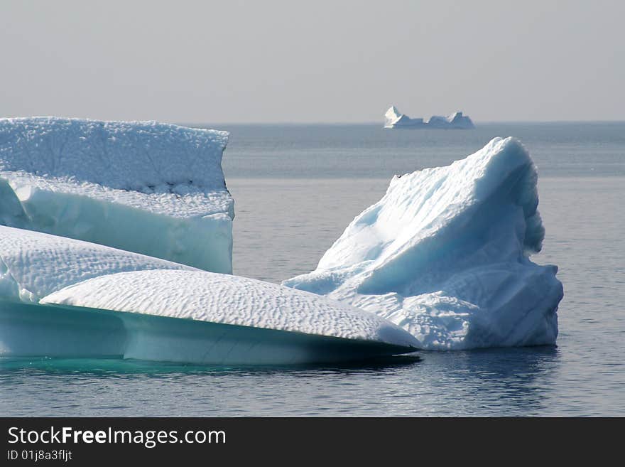 Icebergs off the coast of Newfoundland