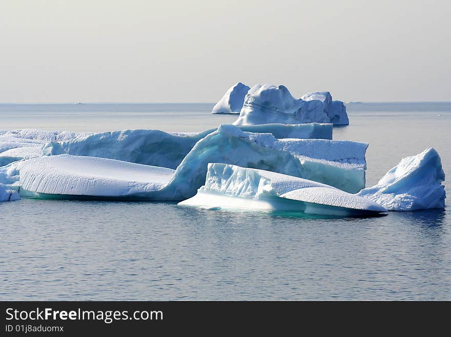 Icebergs off the coast of Newfoundland