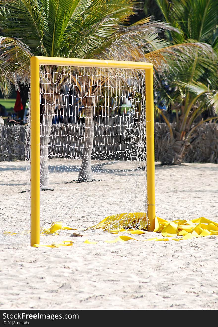 Football Gate at the Beach