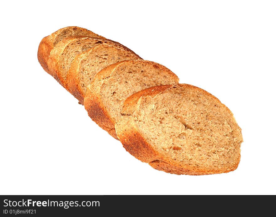 Sliced bread isolated over white background. Sliced bread isolated over white background