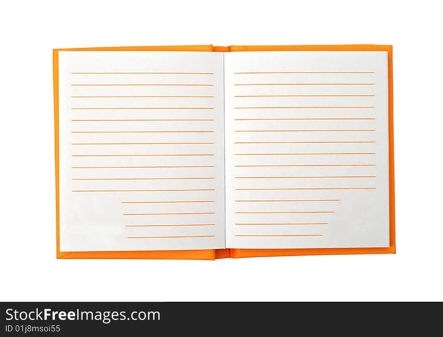 Notebook with empty pages