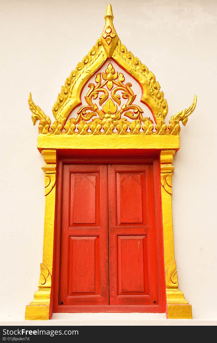 Traditional Thai style window of church. Traditional Thai style window of church