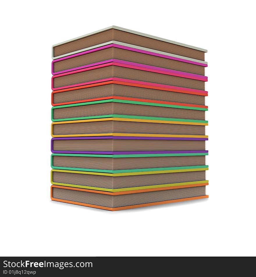 Pyramid of the dummies books. On white background. Pyramid of the dummies books. On white background.