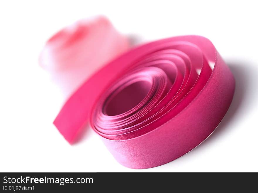 Beautiful Pink Ribbons Isolated