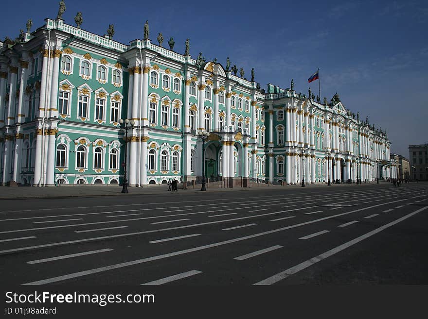 The view of Hermitage Museum (Winter Palace) in St.Petersburg, Russia