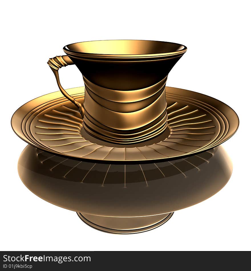 Image of Antique Cup & Plate