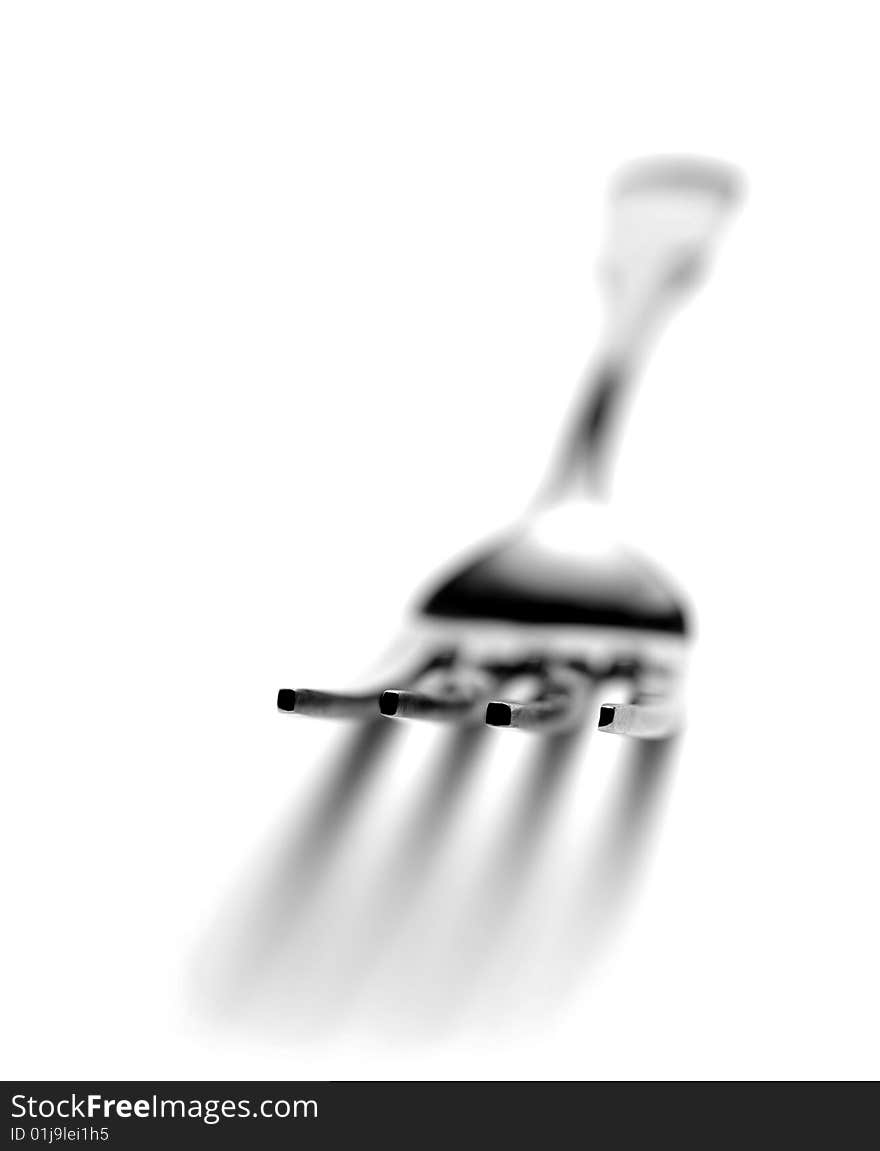 Single Fork Isolated on White Background