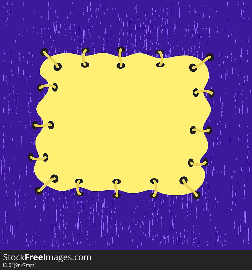 Yellow isolated patch. Vector illustration. Yellow isolated patch. Vector illustration