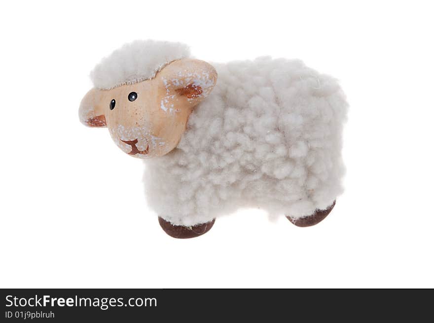 Cute Sheep Toy Isolated