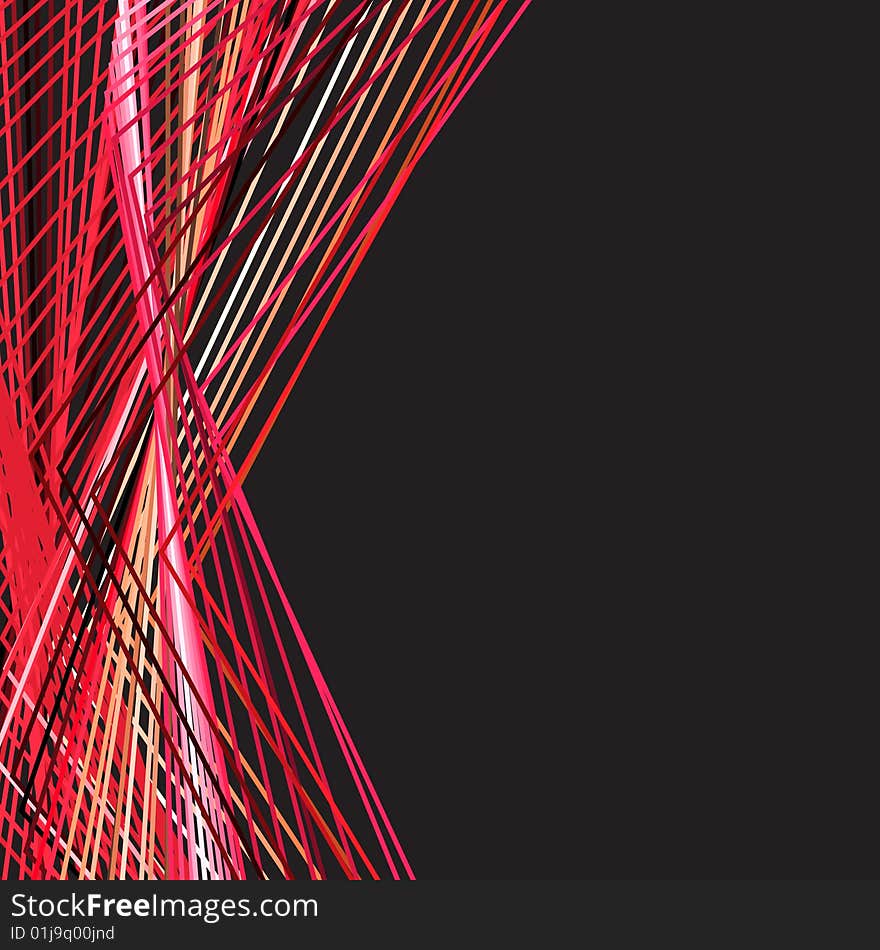 Abstract red background. Vector illustration