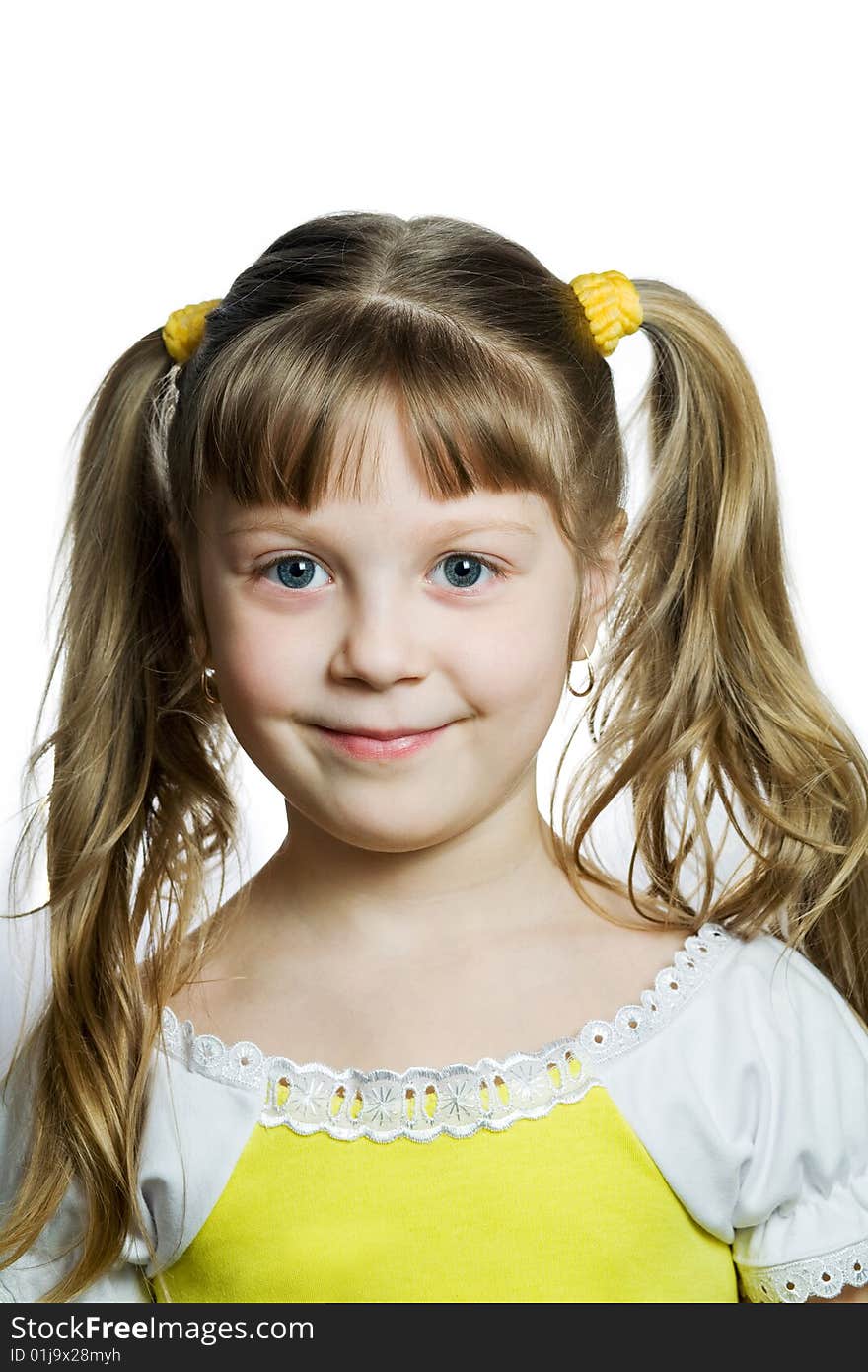 Stock photo: an image of a portrait of a smiling girl. Stock photo: an image of a portrait of a smiling girl