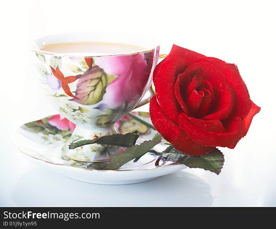 Rose and cup