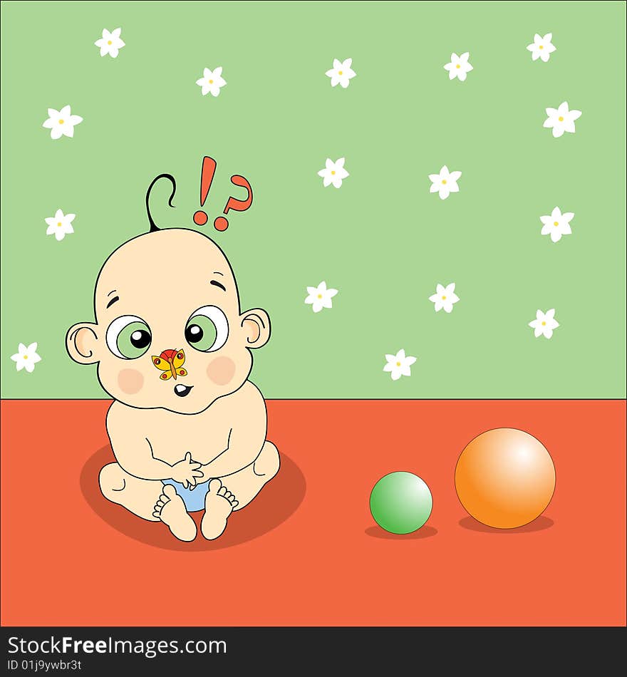 Baby Playing illustration