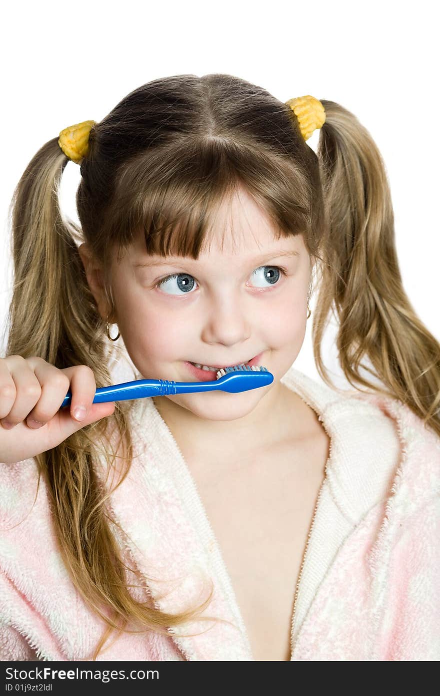 Nice Girl With Toothbrush