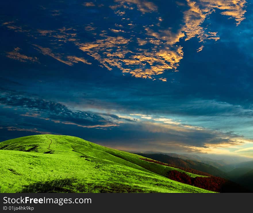 Evening In Mountains