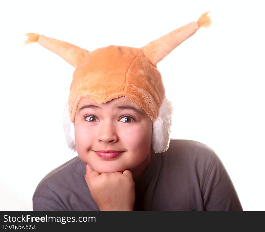 Child in  costume of  squirrel