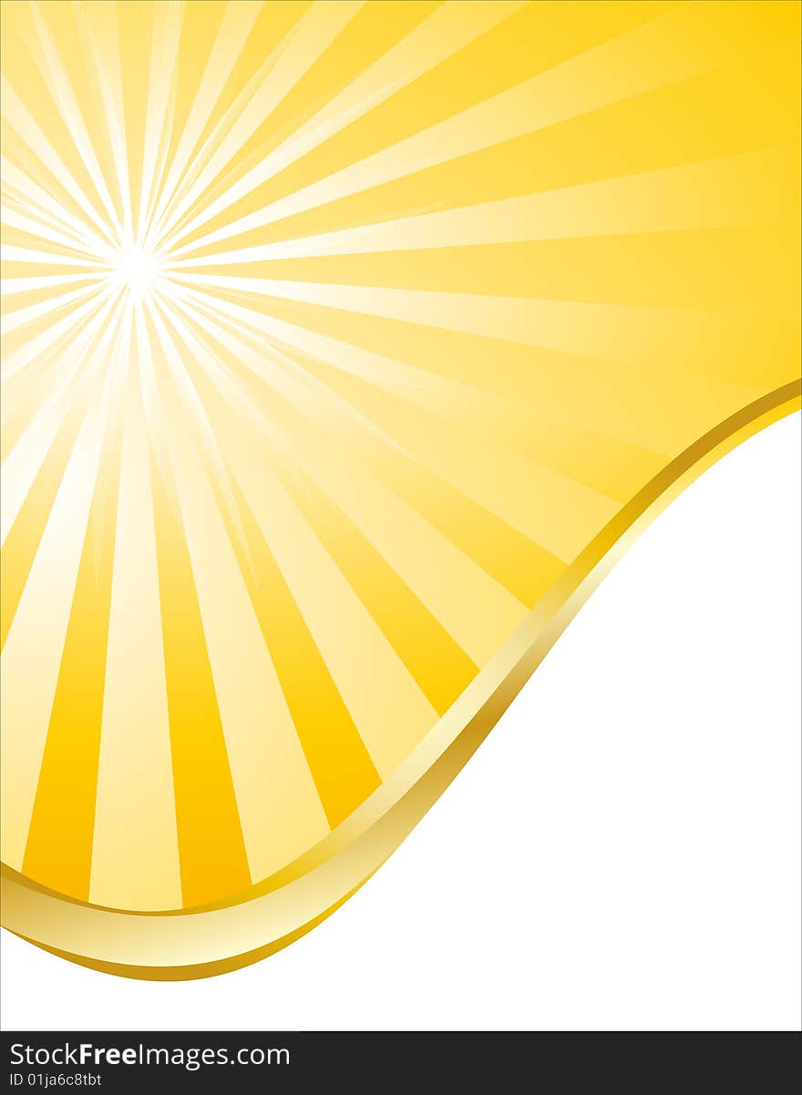 Illustration of Composition with sunburst