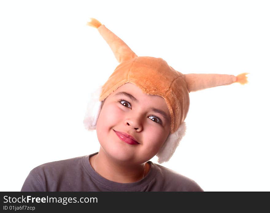 Child in  costume of  squirrel