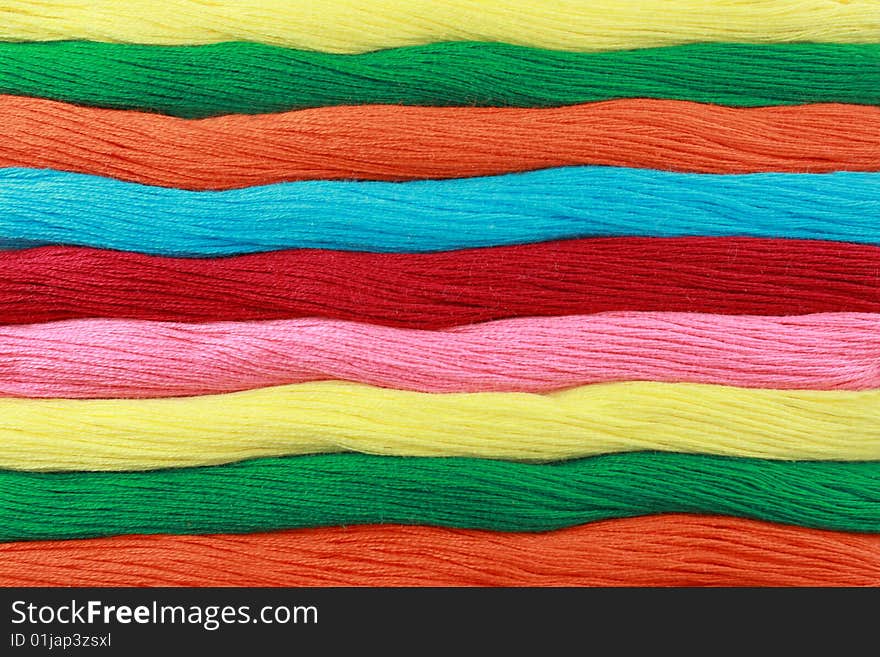 Group of bright colorful thread. Group of bright colorful thread