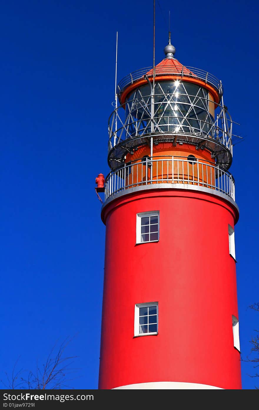 Top part of lighthouse on the Baltic sea. Top part of lighthouse on the Baltic sea