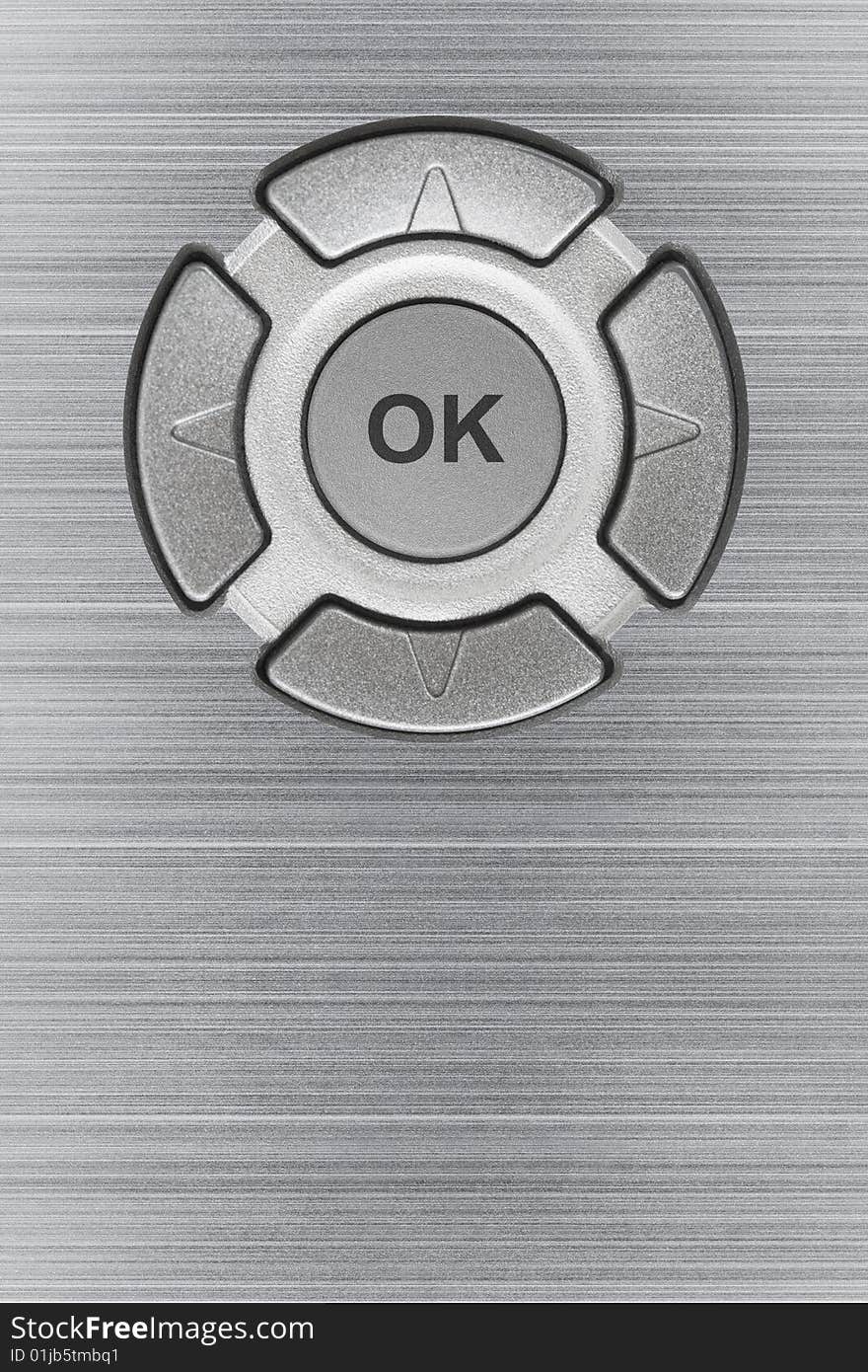 Button ok and metal texture, abstract technology background