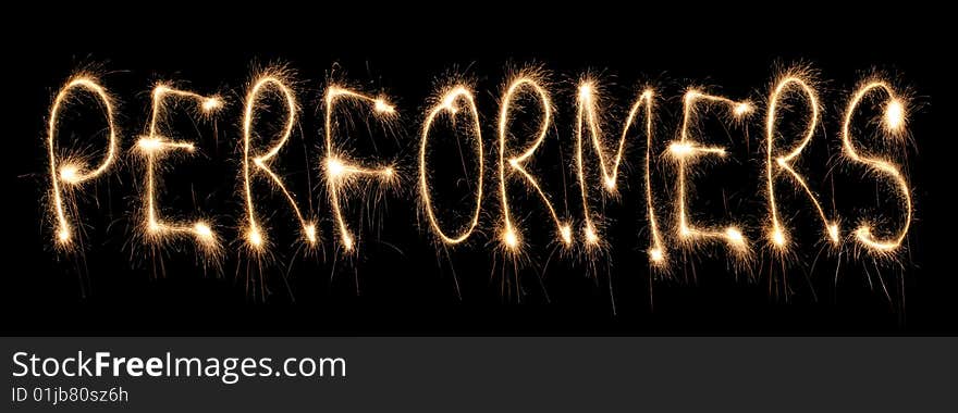 Word Performers Written Sparkler