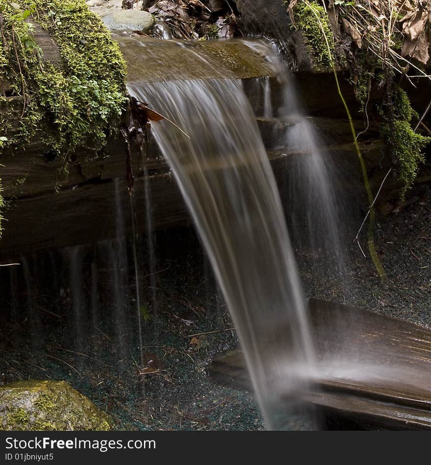 Blurred small waterfall