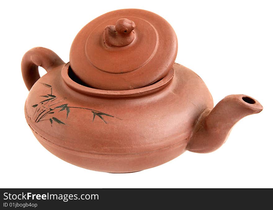 Traditional Chinese teapot hand made from local clay in Western China