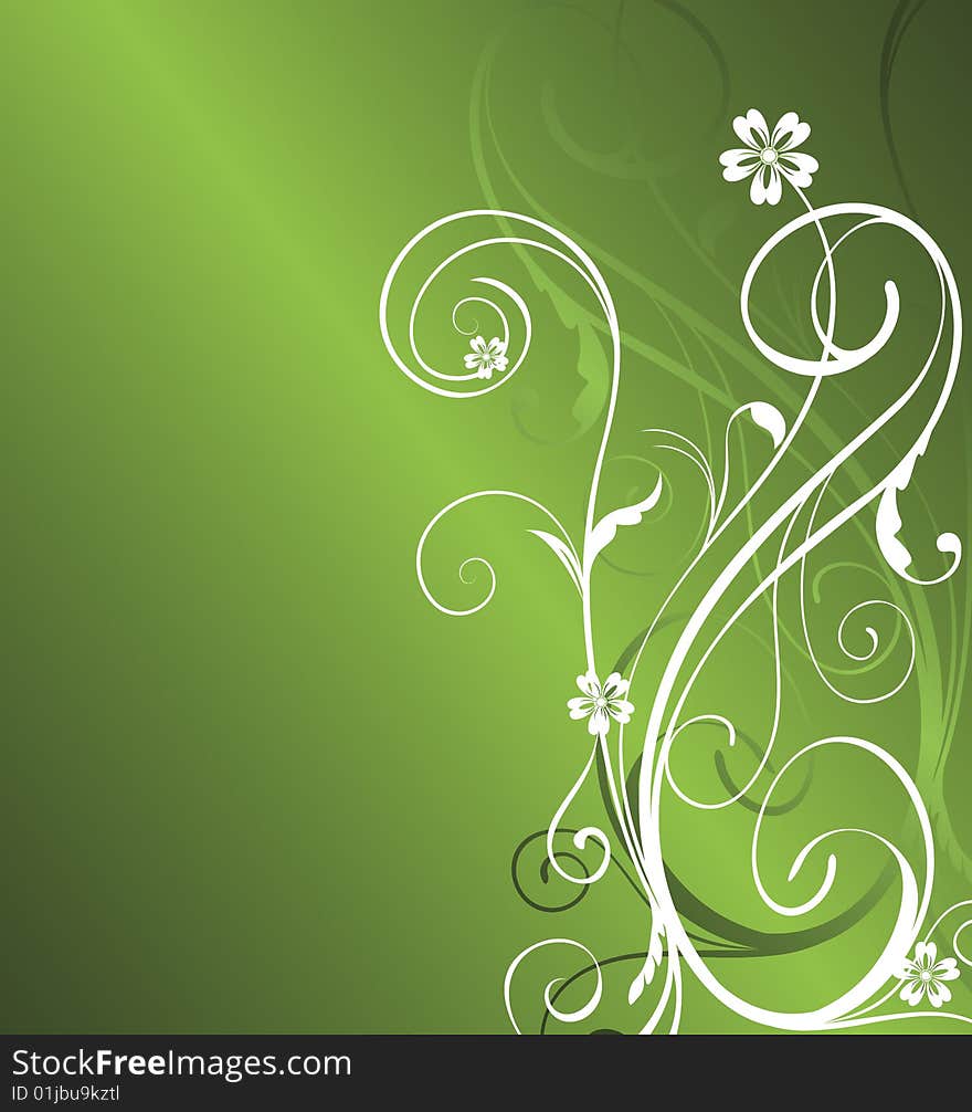 Green floral background