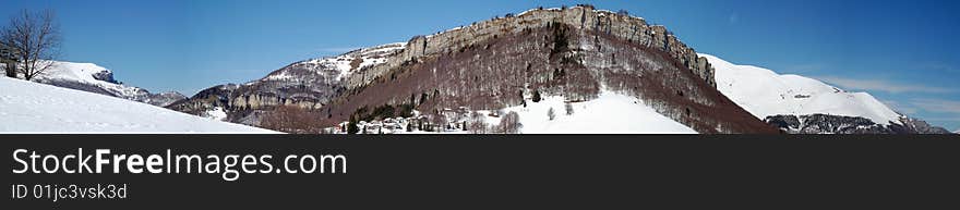 A panoramic view of the Baldo mountain. A panoramic view of the Baldo mountain