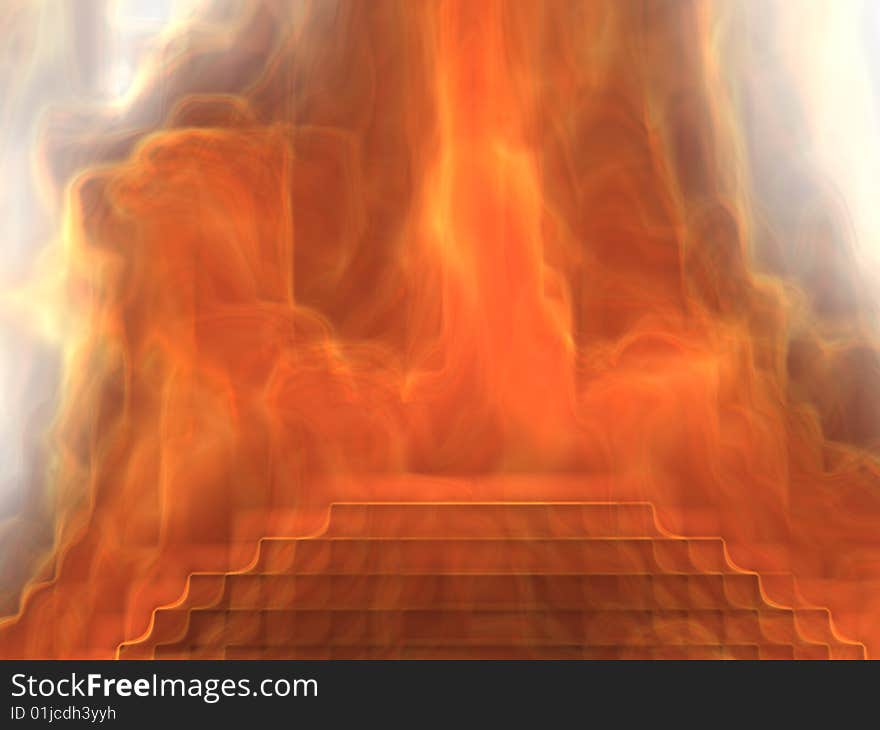 3d flame wallpaper background illustration