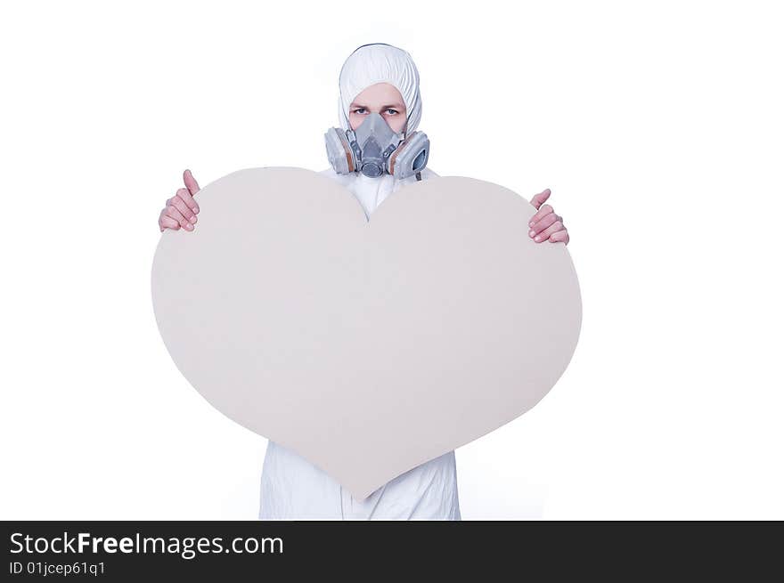 Worker With Heart-shaped Blank