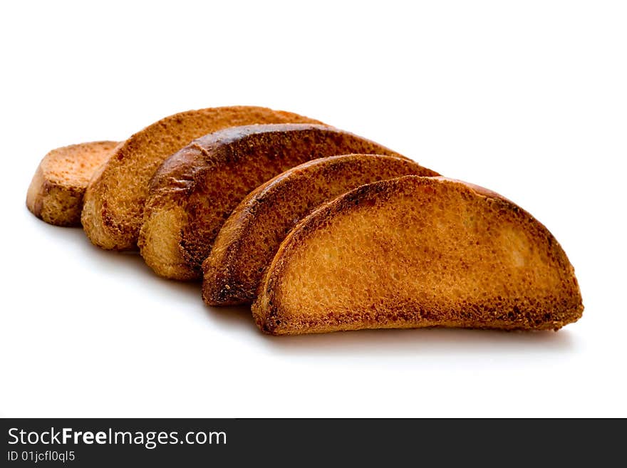 Bread on a white background