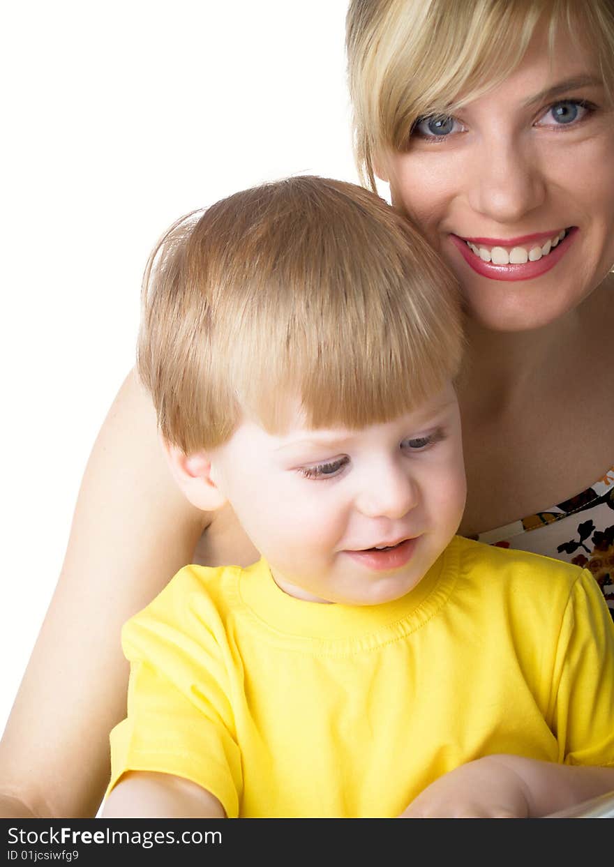 Family portrait mum with son. Family portrait mum with son