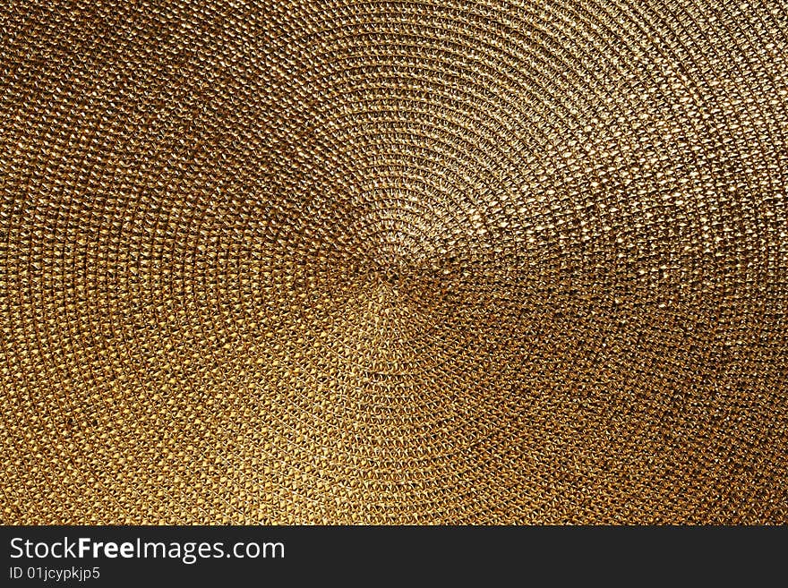 Surface of golden table mat structure. Surface of golden table mat structure.