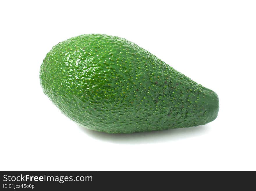 Fresh avocados isolated on white background