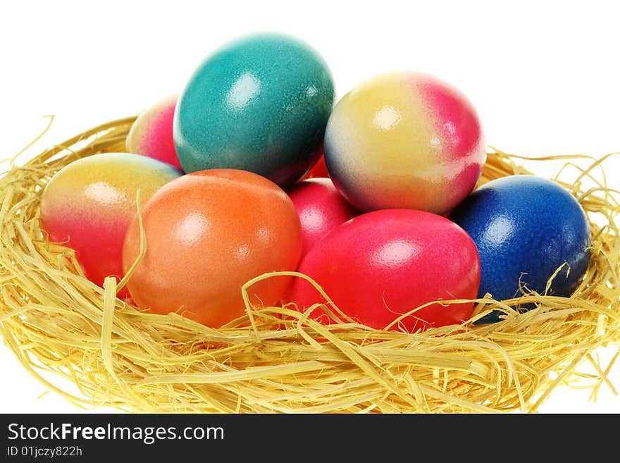 Easter eggs on a white background. Easter eggs on a white background.