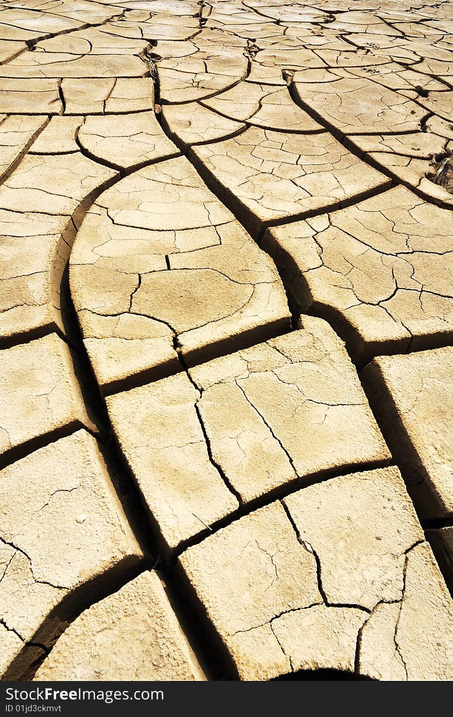 Dry soil background with crack