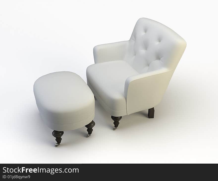 Nice chair object on the white background