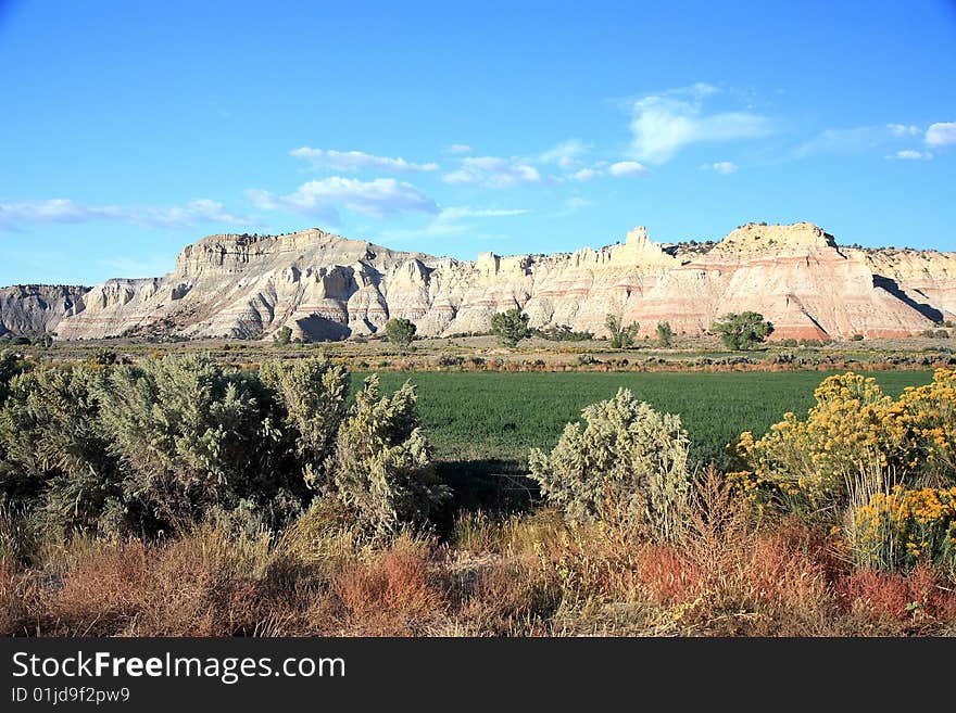 View of the nature around road in central Utah