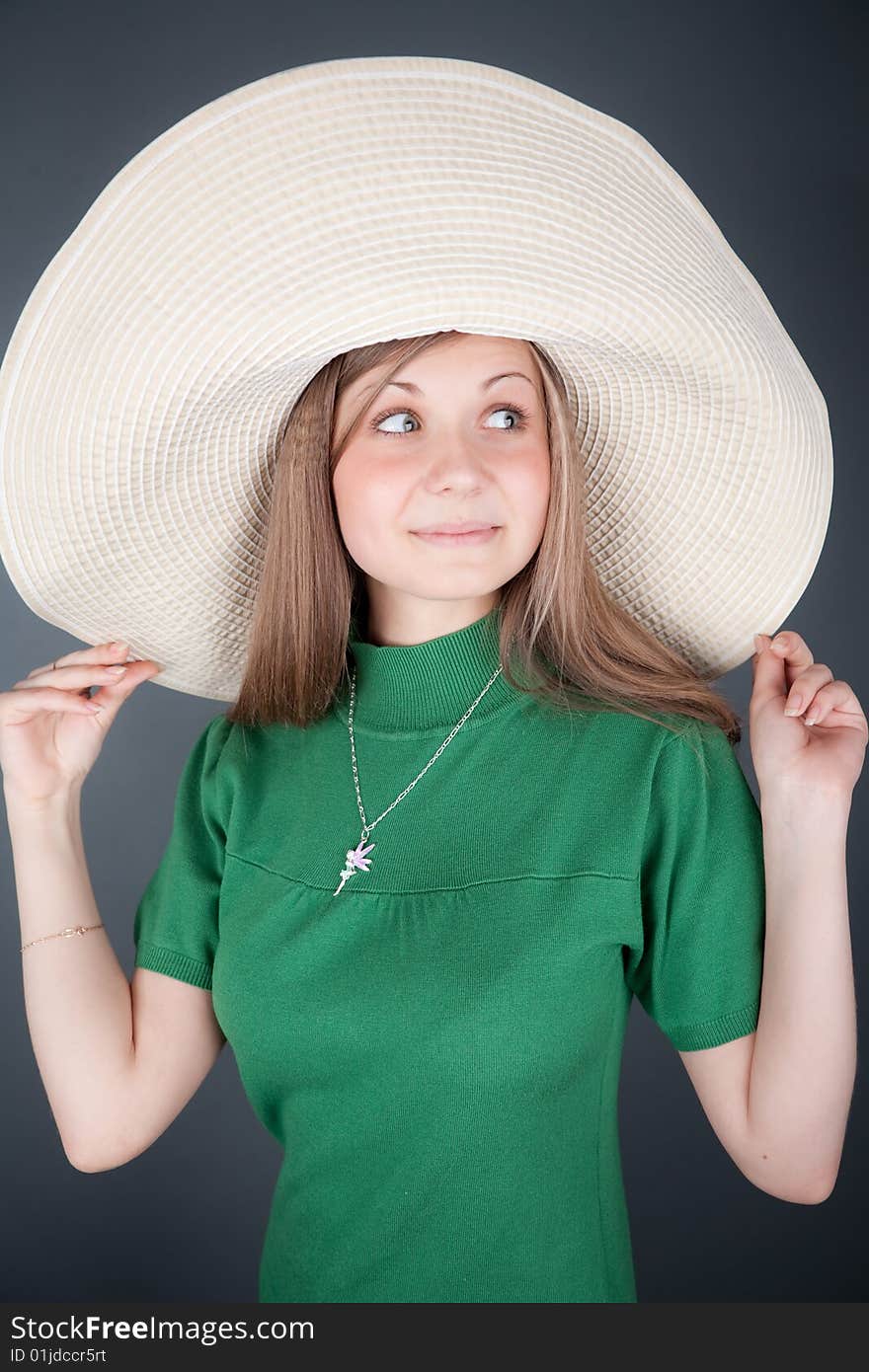 Nice Girl In A Big Straw Hat