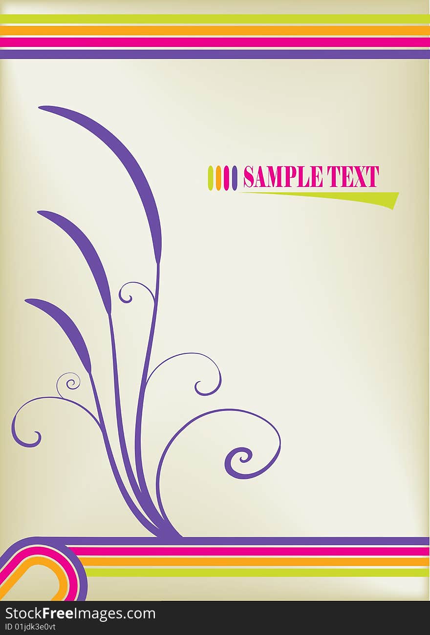 The colorful stylized vector background illustration. The colorful stylized vector background illustration