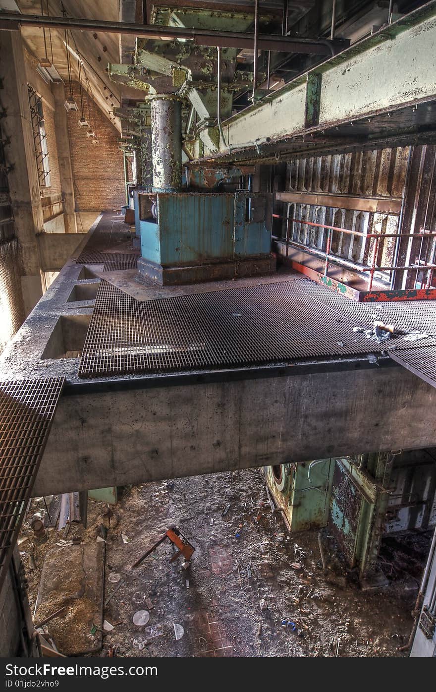 Mechanical Mezzanine in an Abandoned Industrial Building