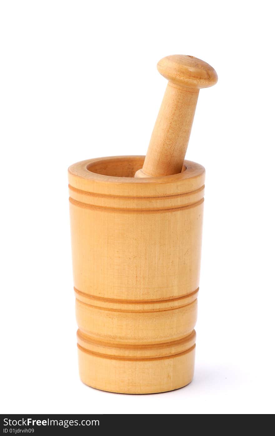 Wooden mortar