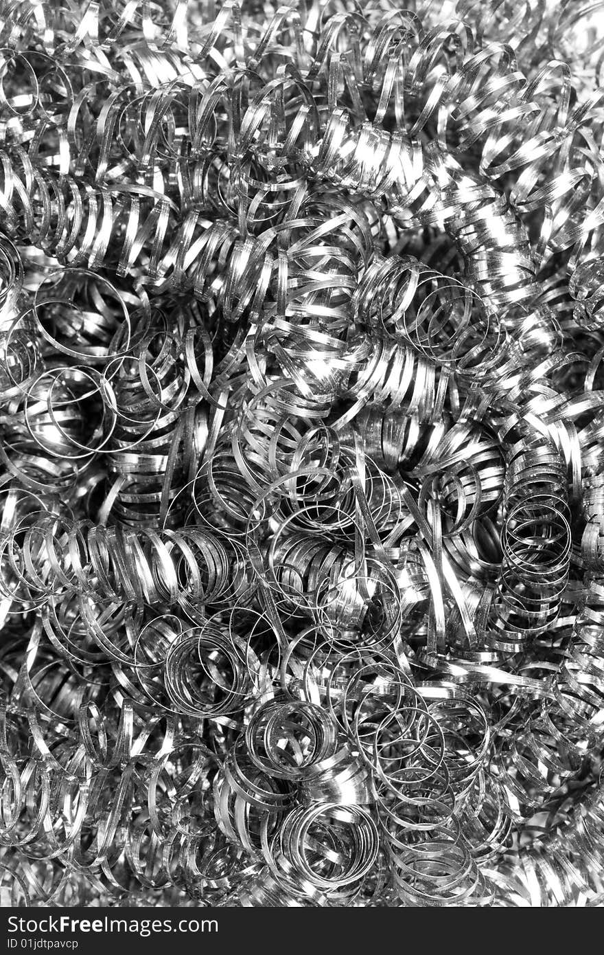 A close-up of the texture of steel wire wool