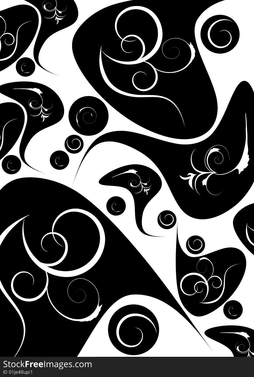 Black and white design ornament