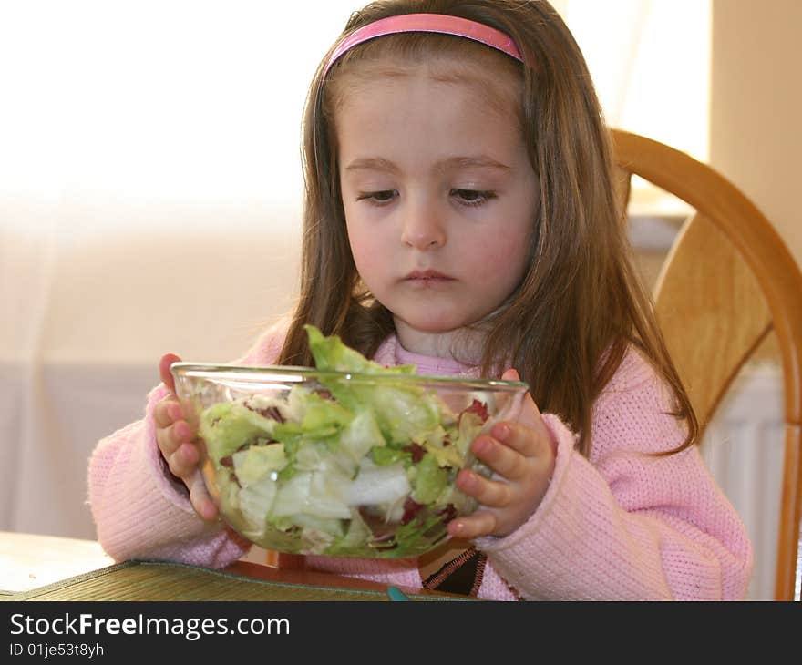 Girl and vegetables 4