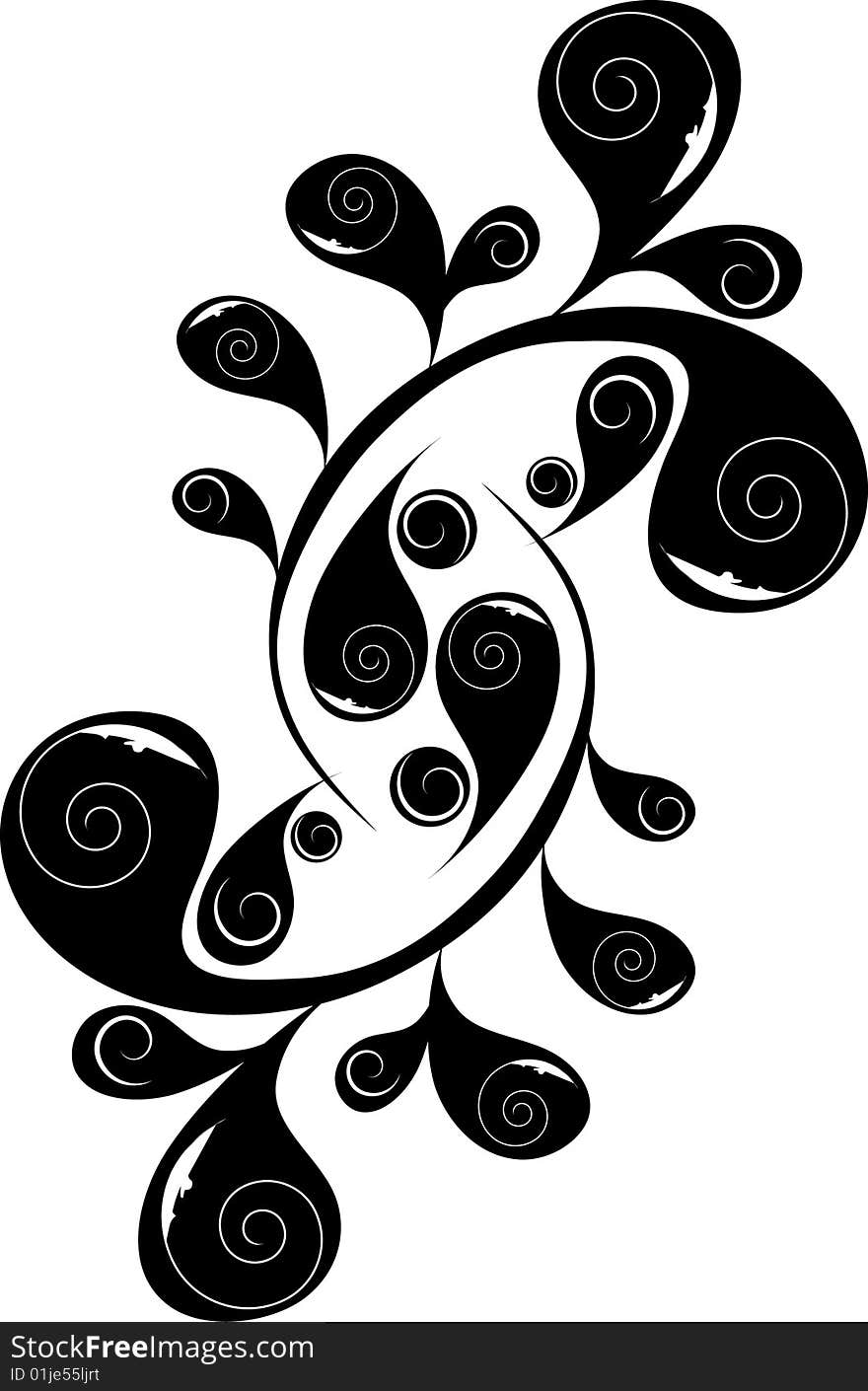 Black and white design ornament