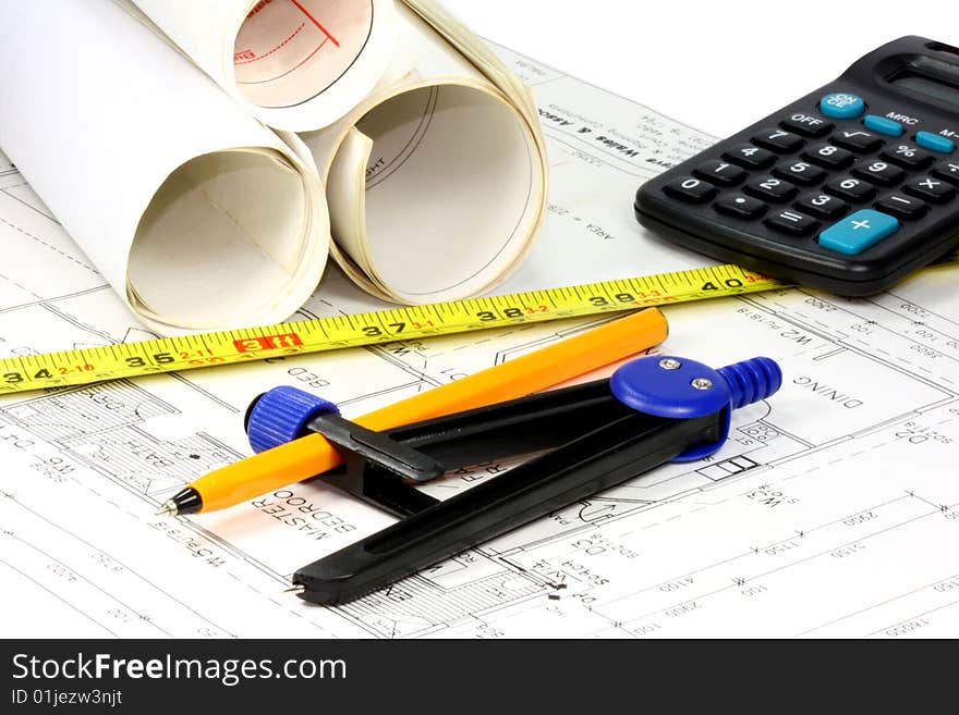 House plans calculater ruler and compass